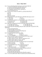 TRẮC NGHIỆM LỊCH SỬ 11 THEO BÀI