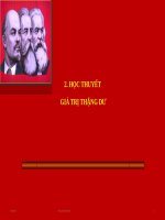 BÀI GIẢNG ĐIỆN TỬ. HỌC THUYẾT  GIÁ TRỊ THẶNG DƯ