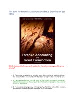 Test bank for forensic accounting and fraud examination 1st editio 