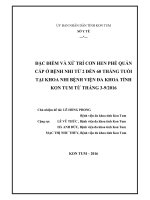 Đặc điểm và xử trí cơn hen phế quản cấp ở bệnh nhi từ 2 đến 60 tháng tuổi tại khoa nhi bệnh viện đa khoa tỉnh kon tum từ tháng 3  tháng 9 năm 2016