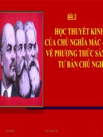 BÀI GIẢNG ĐIỆN TỬ. HỌC THUYẾT KINH TẾ CỦA CHỦ NGHĨA MÁC – LÊNIN VỀ PHƯƠNG THỨC SẢN XUẤT TƯ BẢN CHỦ NGHĨA