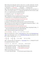 câu hỏi trắc nghiệm vật lý đại cương