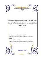 Kết quả điều trị tổn thương mạch máu tại bệnh viện đa khoa tỉnh kon tum 