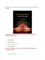 Test bank for cornerstones of cost accounting 1st edition by hansen 