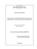 Thủ tục hòa giải tranh chấp kinh tế thương mại theo pháp luật tố tụng dân sự việt nam hiện nay