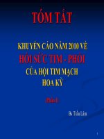 KHUYẾN cáo về HOI SUC TIM PHOI CUA AHA 