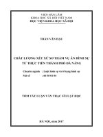 Chất lượng xét xử sơ thẩm vụ án hình sự từ thực tiễn thành phố Đà Nẵng (tt)