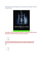 Test bank for intermediate accounting 2nd canadian edition by spiceland 