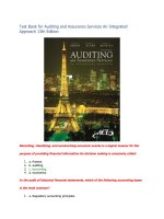Test bank for auditing and assurance services an integrated approach 13th edition 