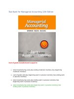 Test bank for managerial accounting 12th edition 