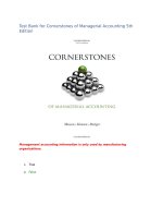 Test bank for cornerstones of managerial accounting 5th edition 