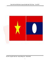 Bài dự thi tìm hiểu về tình hữu nghị Việt Lào năm 2017 đạt giải 3 cấp huyện