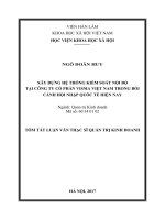 Xây dựng hệ thống kiểm soát nội bộ tại Công ty cổ phần Visma Việt Nam trong bối cảnh hội nhập quốc tế hiện nay (tt)