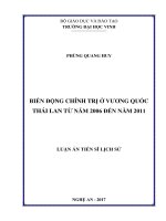 Biến động chính trị ở Vương quốc Thái Lan từ năm 2006 đến năm 2011 (LA tiến sĩ)