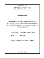Bảo đảm quyền con người của người bị tạm giữ theo pháp luật tố tụng hình sự việt nam từ thực tiễn thành phố hải dương, tỉnh hải dương (tt)