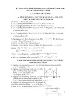 Sáng kiến kinh nghiệm dùng hàm số giải phương trinh, hệ pt và bất phương trình của thế anh 