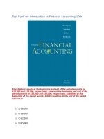 Test bank for introduction to financial accounting 10th 