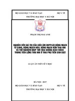 Nghiên cứu giá trị của siêu âm Doppler động mạch tử cung, động mạch não, động mạch rốn thai nhi và thử nghiệm nhịp tim thai không kích thích trong tiên lượng thai nhi ở thai phụ TSG