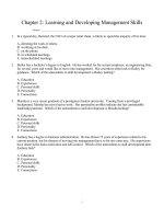 Management skills assessment and development 1st edition griffin test bank 