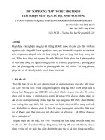 Phương pháp tổ chức hoạt động trải nghiệm sáng tạo cho học sinh phổ thông