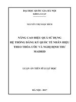 Nâng cao hiệu quả sử dụng hệ thống đăng ký quốc tế nhãn hiệu theo Thỏa ước và Nghị định thư Madrid