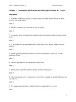 Leading project teams the basics of project management and team leadership 2nd edition cobb test bank 