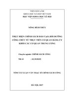 Thực hiện chính sách đào tạo, bồi dưỡng công chức từ thực tiễn Cơ quan Đảng ủy Khối các cơ quan Trung ương (tt)