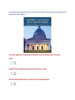 Test bank for government and not for profit accounting concepts and practices 4th edition 