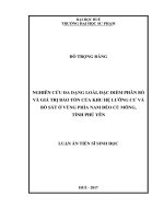 Nghiên cứu đa dạng loài, đặc điểm phân bố và giá trị bảo tồn của khu hệ lưỡng cư và bò sát ở vùng phía Nam đèo Cù Mông, tỉnh Phú Yên