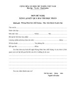 Đơn xem lại bài thi học phần