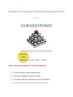 Test bank for cornerstones of financial accounting 3rd edition 