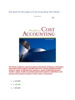 Test bank for principles of cost accounting 15th edition 