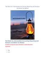 Test bank for intermediate accounting reporting and analysis 1st edition by wahlen 