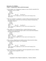 Management canadian 10th edition robbins test bank 