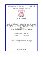 Đánh giá kết quả điều trị ung thư phổi không tế bào nhỏ bằng phác đồ hóa  xạ trị với kỹ thuật PETCT mô phỏng