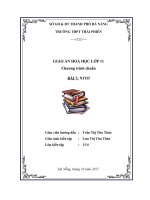 Giáo án NITƠ môn hoá lớp 11 chương trình chuẩn