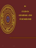 BÀI GIẢNG ĐIỆN TỬ. LÝ LUẬN CỦA  CHỦ NGHĨA MÁC – LÊNIN VỀ CHỦ NGHĨA XÃ HỘI