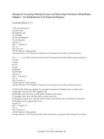 Managerial accounting decision making and motivating performance 1st edition datar test bank 