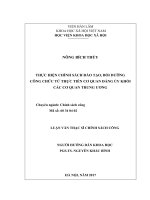 Thực hiện chính sách đào tạo, bồi dưỡng công chức từ thực tiễn Cơ quan Đảng ủy Khối các cơ quan Trung ương (LV thạc sĩ)