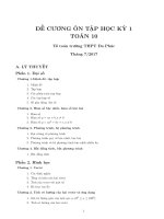 đề cương ôn tập học kỳ 1 toán 10