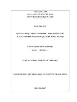 Chăm sóc, nuôi dưỡng trẻ trong các trường Mầm non