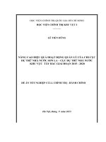 Nâng cao hiệu quả hoạt động quản lý của Chi Cục Dự trữ Nhà nước Sơn La – Cục Dự trữ Nhà nước khu vực Tây Bắc giai đoạn 2015 – 2020