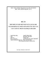 Đổi mới cơ chế phân bổ ngân sách cho ngành Kiểm sát nhân dân đáp ứng yêu cầu cải cách tư pháp giai đoạn 20162020