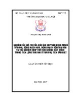 Nghiên cứu giá trị của siêu âm Doppler động mạch tử cung, động mạch não, động mạch rốn thai nhi và thử nghiệm nhịp tim thai không kích thích trong tiên lượng thai nhi ở thai phụ TSG
