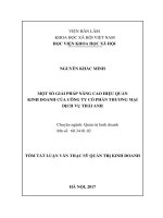 Một số giải pháp nâng cao hiệu quả kinh doanh của công ty cổ phần thương mại dịch vụ thái anh (tt) 