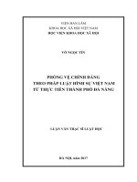 Phòng vệ chính đáng theo pháp luật Luật hình sự Việt Nam từ thực tiễn thành phố Đà Nẵng