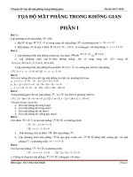 bài tập tọa độ mặt phẳng trong không gian