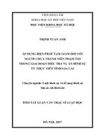 Áp dụng biện pháp tạm giam đối với người chưa thành niên phạm tội trong giai đoạn điều tra vụ án hình từ thực tiễn tỉnh gia lai tt