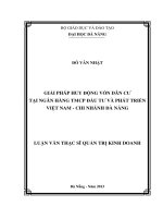 Giải pháp huy động vốn dân cư tại ngân hàng thương mại cổ phần đầu tư và phát triển Việt Nam- chi nhánh Đà Nẵng