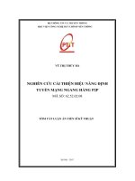 Nghiên cứu cải thiện hiệu năng định tuyến mạng ngang hàng p2p  (tt) 